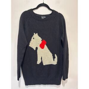 Asos dog sweater size 6 black knit crewneck wool angora blend